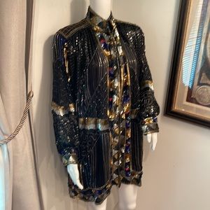 BEAUTIFUL SAMURI SURI 100% SILK LINING 100% RAYON